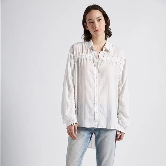 Current/Elliott The Cinched Girlfriend Shirt - Picture 3 of 5